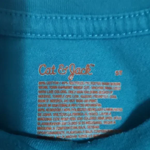 Cat & Jack Boys Beach Graphic T-Shirt Blue Size 5T Short Sleeve - Picture 3 of 4